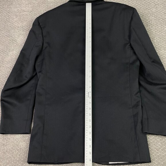 Vintage Pierre Cardin Tuxedo Dinner Jacket Blazer Men's 37R Black Made in USA - Picture 11 of 16